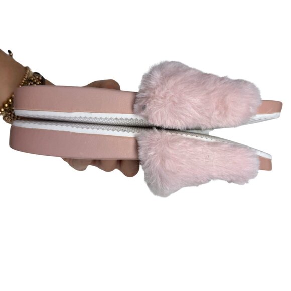 Betsey Johnson “Lori” Bridesmaid Faux Fur Slides – Women’s 8 – NEW - Picture 10 of 11